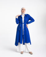 Shirt Dress With Front Buttons Royal Blue C145