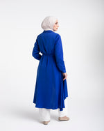 Shirt Dress With Front Buttons Royal Blue C145