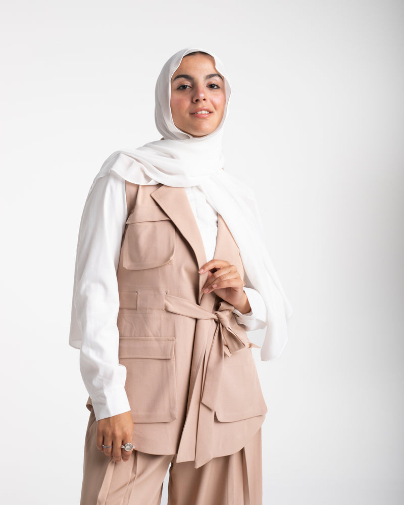 Cargo Vest Beige C2061