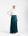 Maxi Silk Skirt Teal C1711