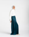 Maxi Silk Skirt Teal C1711