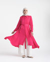 Shirt Dress With Front Buttons Hot Pink C145