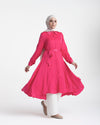 Shirt Dress With Front Buttons Hot Pink C145