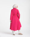 Shirt Dress With Front Buttons Hot Pink C145