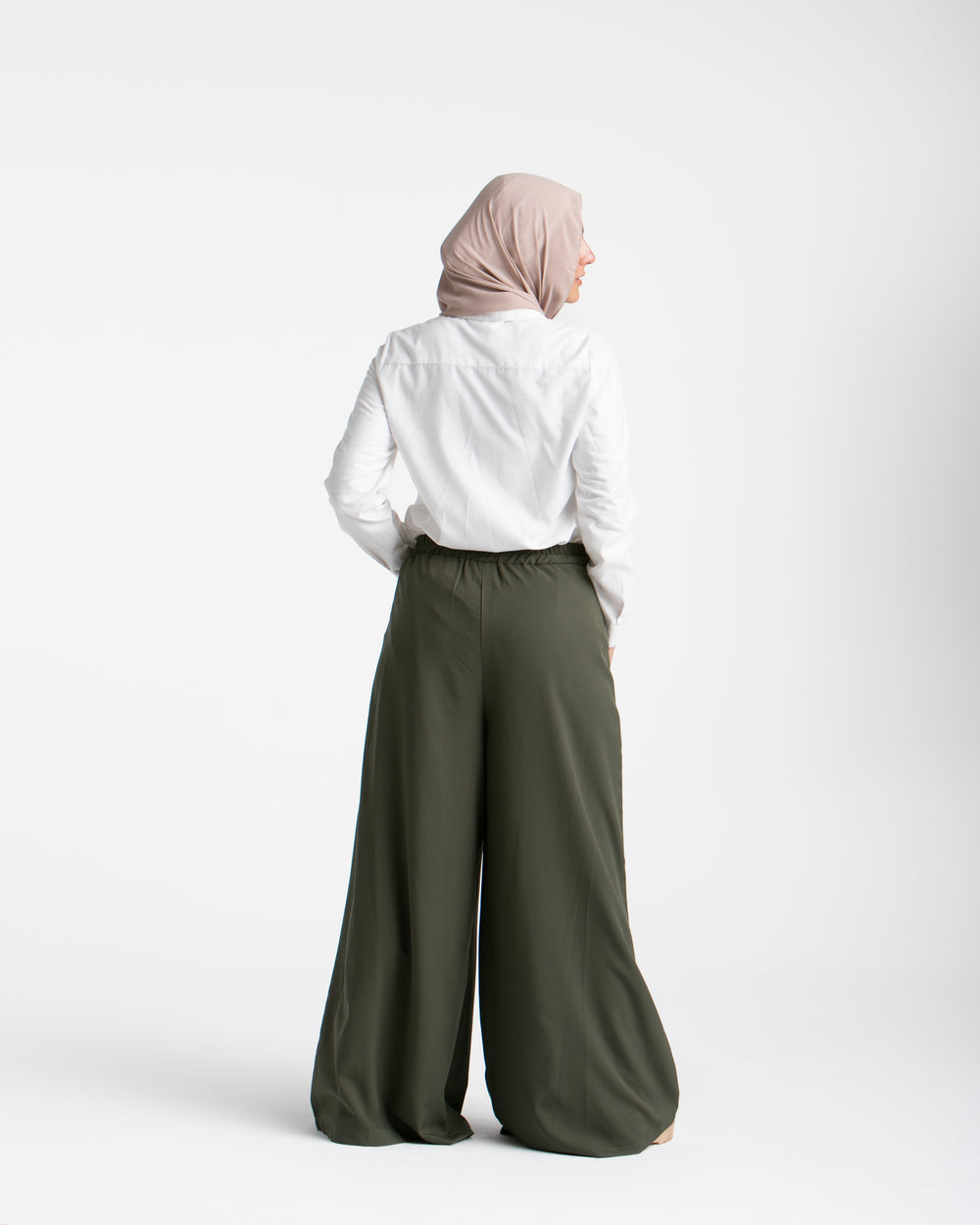 Wide Leg Pants Olive C1702