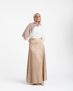 Maxi Silk Skirt Beige C1711