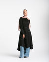 Shirt Dress With Front Buttons Black C145