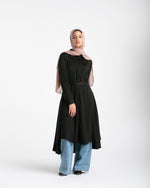 Shirt Dress With Front Buttons Black C145