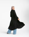 Shirt Dress With Front Buttons Black C145