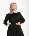 Shirt Dress With Front Buttons Black C145
