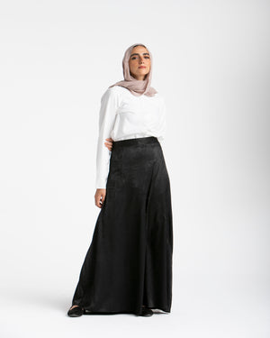 Maxi Silk Skirt Black C1711