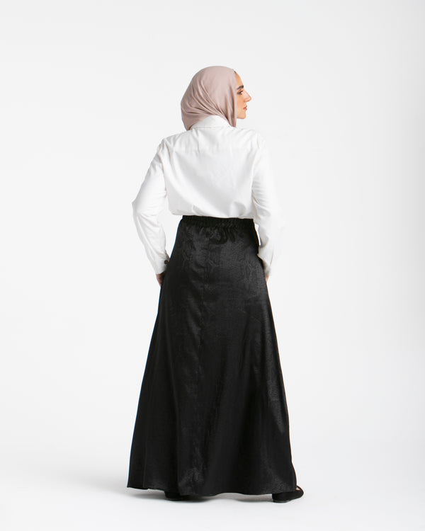 Maxi Silk Skirt Black C1711