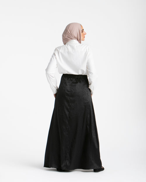 Maxi Silk Skirt Black C1711