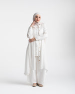 Shirt Dress With Front Buttons White C145