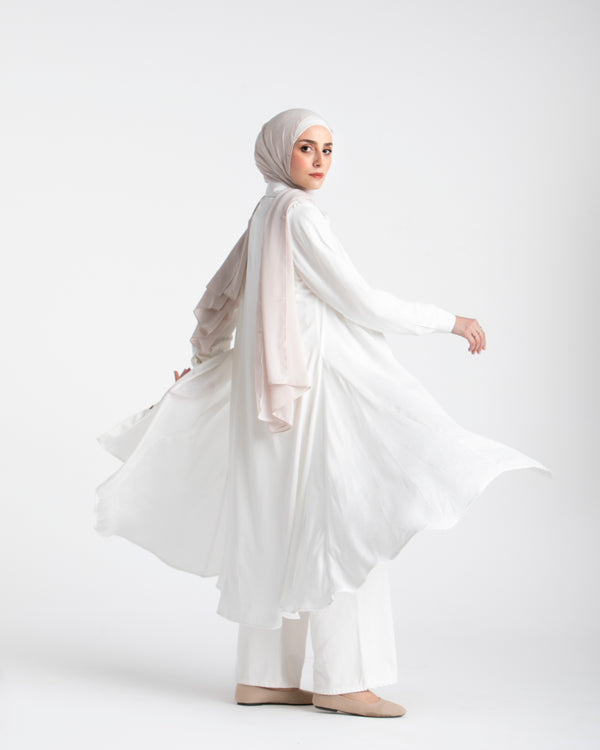 Shirt Dress With Front Buttons White C145