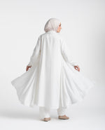 Shirt Dress With Front Buttons White C145