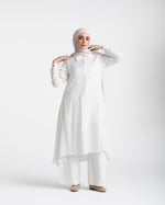 Shirt Dress With Front Buttons White C145