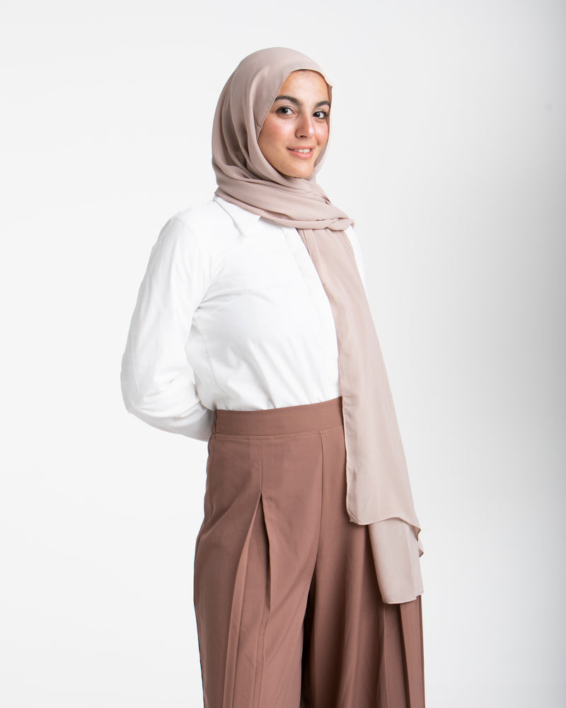 Wide Leg Pants Brown C1702