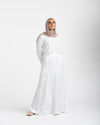 Maxi Silk Skirt White C1711