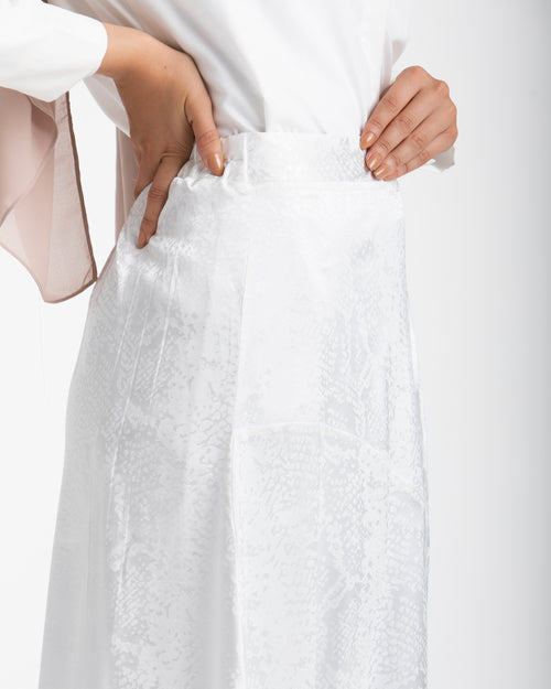 Maxi Silk Skirt White C1711
