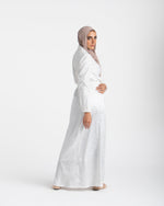 Maxi Silk Skirt White C1711
