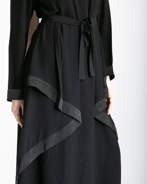 Abaya With Front Chiffon Drape C65