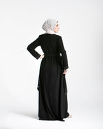 Abaya With Front Chiffon Drape C65