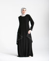 Abaya With Front Chiffon Drape C65