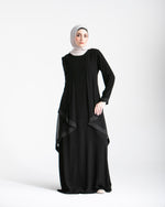 Abaya With Front Chiffon Drape C65