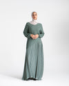 Fully Lined Pleated Dress Mint C74