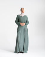 Fully Lined Pleated Dress Mint C74