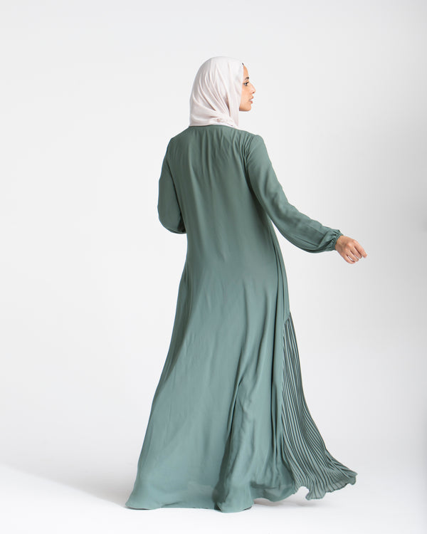 Fully Lined Pleated Dress Mint C74