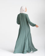 Fully Lined Pleated Dress Mint C74