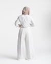 Wide Leg Pants White C1702
