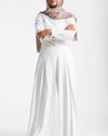 Wide Leg Pants White C1702