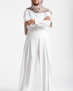 Wide Leg Pants White C1702