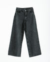 High Waisted Wide Leg Denim Pants Grey C190