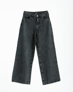 High Waisted Wide Leg Denim Pants Grey C190