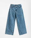 High Waisted Wide Leg Denim Pants Light Blue C190