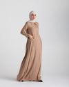 Linen Dress With Pockets Cafe C94
