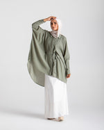 Free Size Linen Buttoned Chemise Mint C2231