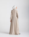 Linen Dress With Pockets Beige C94