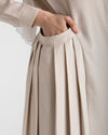 Linen Dress With Pockets Beige C94