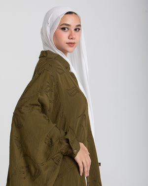Embroidered Chemise Olive C219