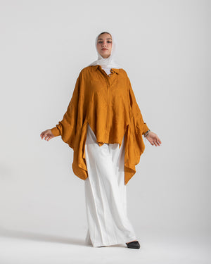 Embroidered Chemise Mustard C219