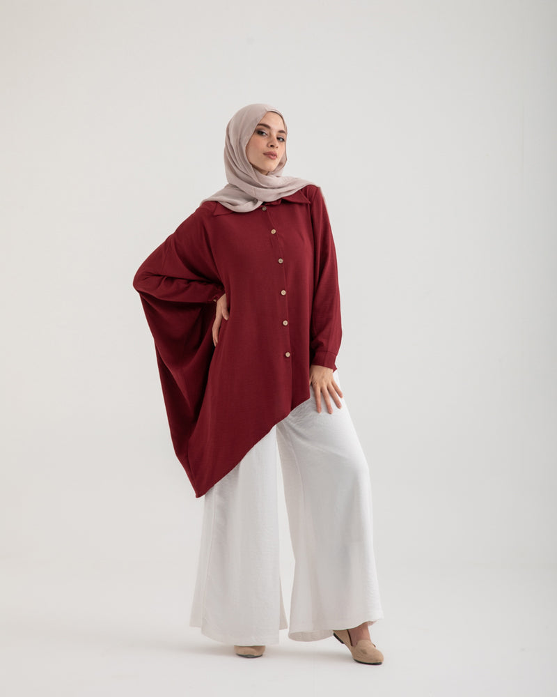 Asymmetric Top Maroon C187