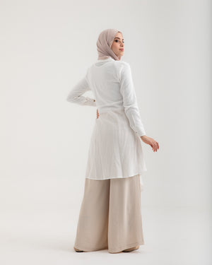 Linen Buttoned Chemise Off-white C192