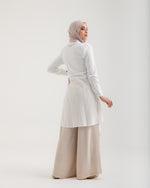 Linen Buttoned Chemise Off-white C192