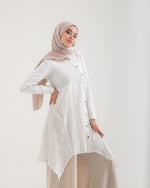 Linen Buttoned Chemise Off-white C192