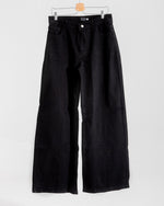 High Waisted Wide Leg Denim Pants Black C190